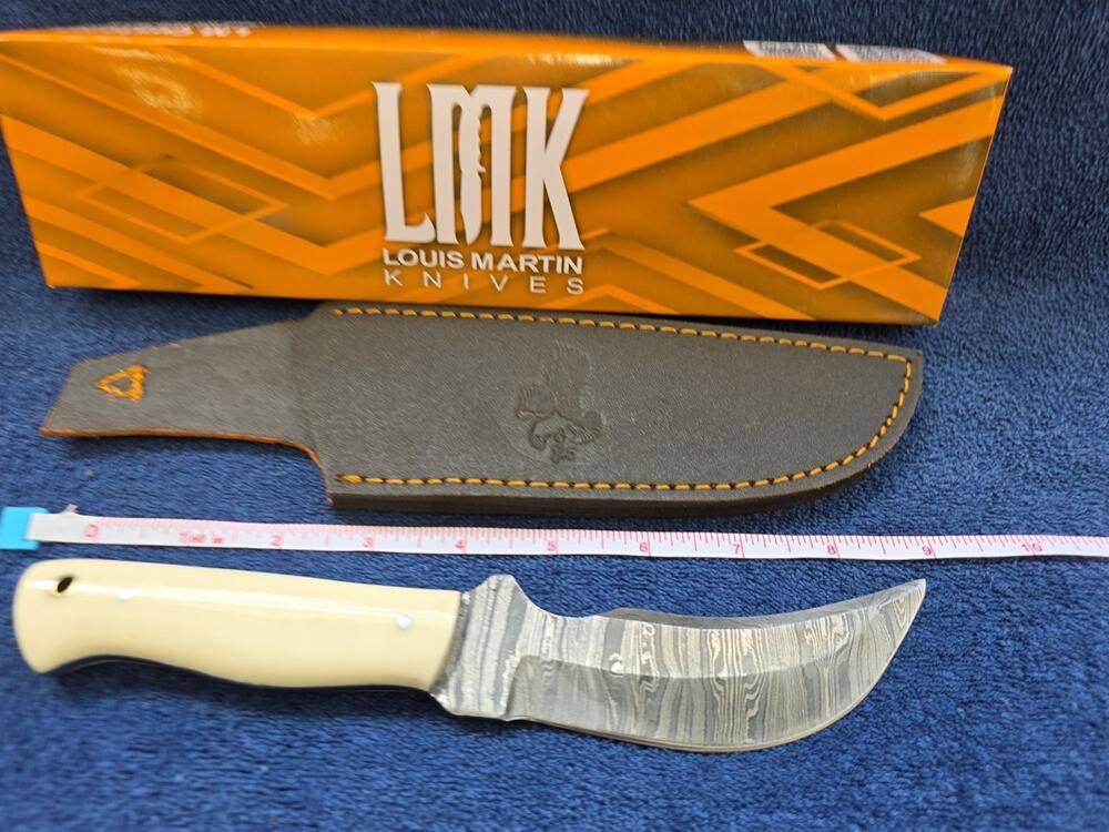 Hunting Bowie Knife 9 Inch Custom Made Forged Damascus Blade LMK Knives #7624